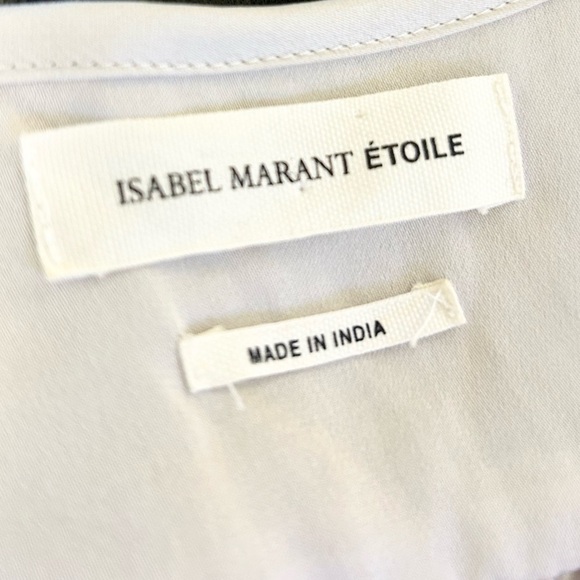 Isabel Marant Etoile Silver Grey Tank, Blouse with Tie Detail - size Large, 40 - Picture 8 of 9